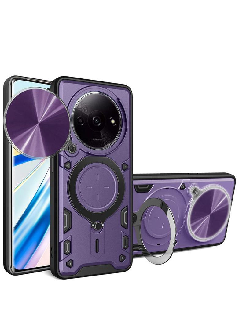 Ударопрочный чехол Bracket Ringstand с защитной шторкой для камеры для Xiaomi Redmi A3 Epik (314999047)