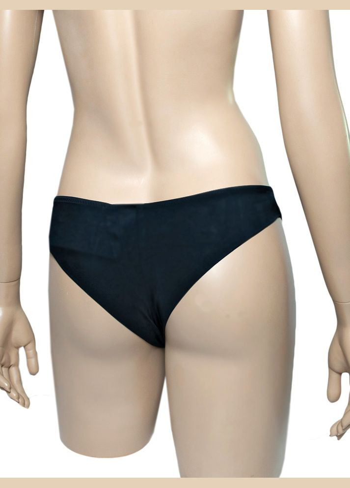 Черный летний черные трусики женские бразилиана, плавки женские модель 0080 арт.111 бикини Fuba.Vi