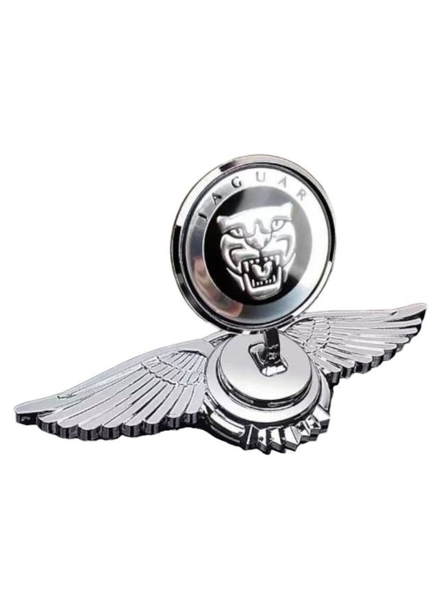 Эмблема прицел орлиные крылья (металлическая LUXE версия) Хром 150г (на скотче) Jaguar (369610219)