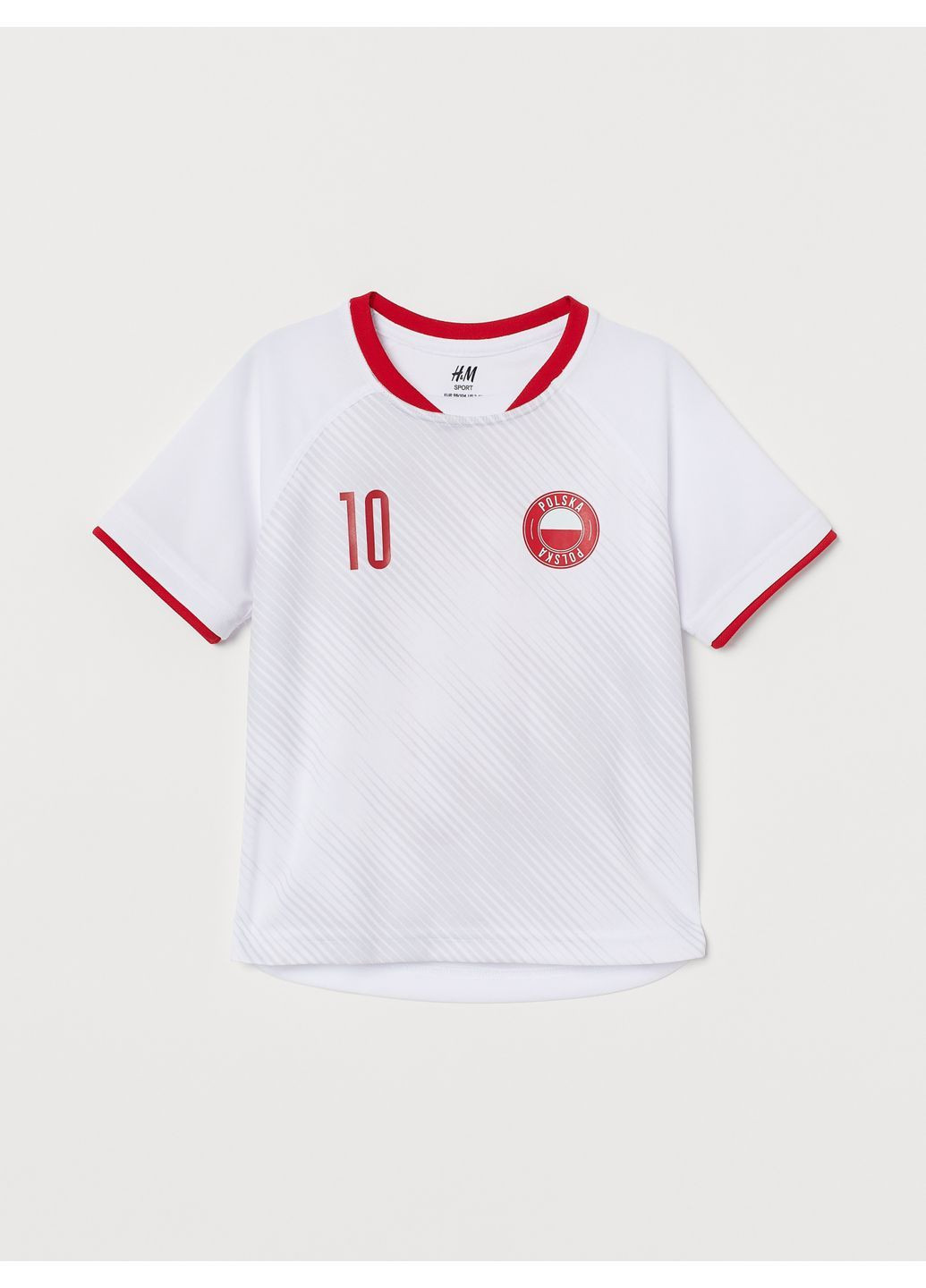 Біла демісезонна спортивна футболка H&M