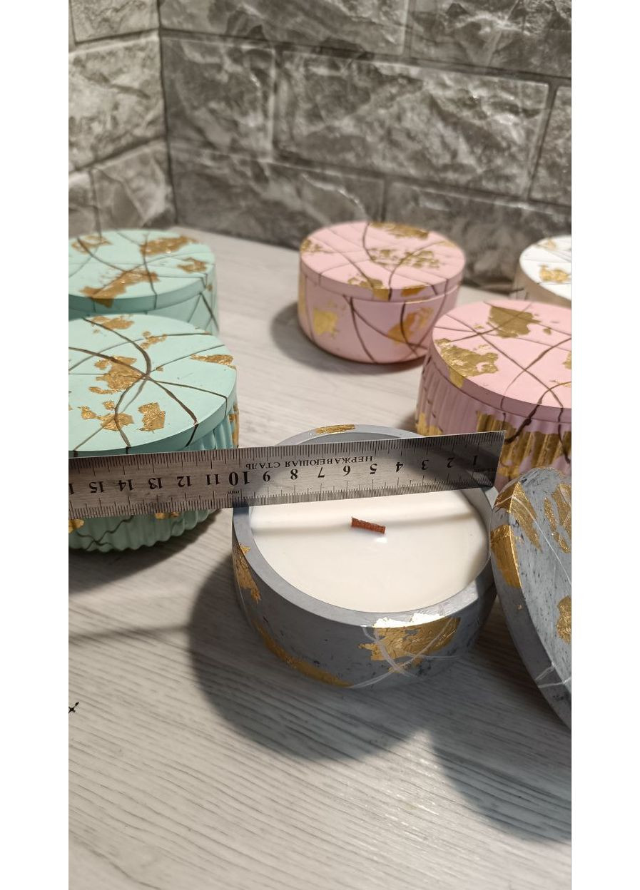 Свічка у кашпо XXL з ароматом Польових квітів Hand Made (361286292)