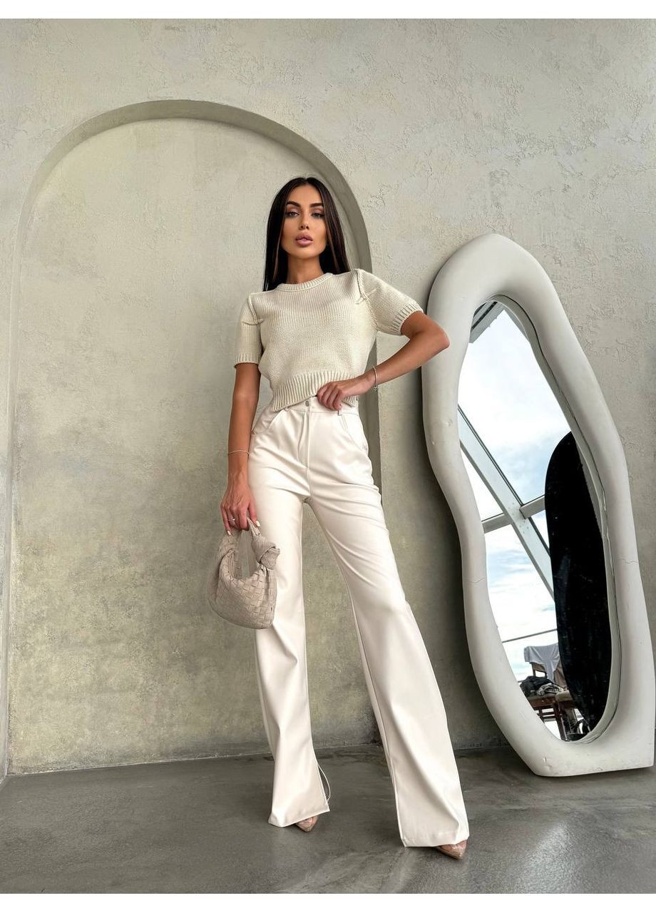 Жіночі штани з еко-шкіри утеплені Osoblyva (366258682)