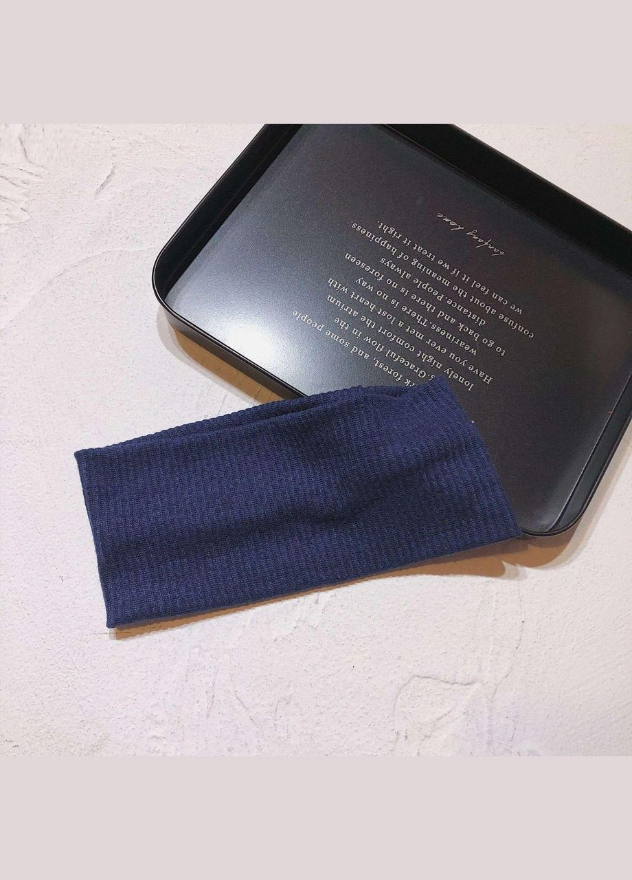 Повязка для головы в рубчике Mirrow Синяя (L89103300) No Brand (330779148)