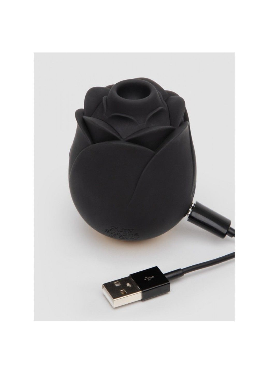 Клиторальный стимулятор в форме розы Rose Clitoral Suction черного цвета Fifty Shades of Grey (289783053)