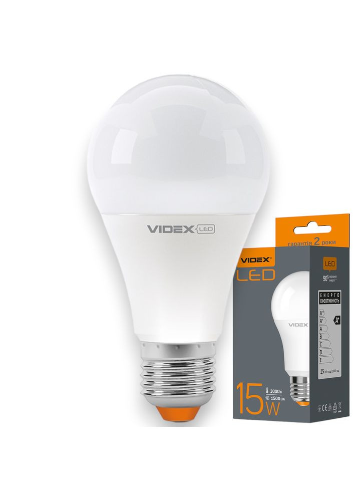 Светодиодная лампа A60e 15W E27 3000K (VLA60e-15273) Videx (283299758)