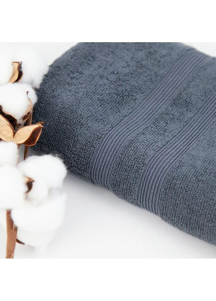 Хлопковое полотенце для тела 70*140 см, 500 г/м2 Tender Touch Серый (2537070140) ТЕП однотонный серый