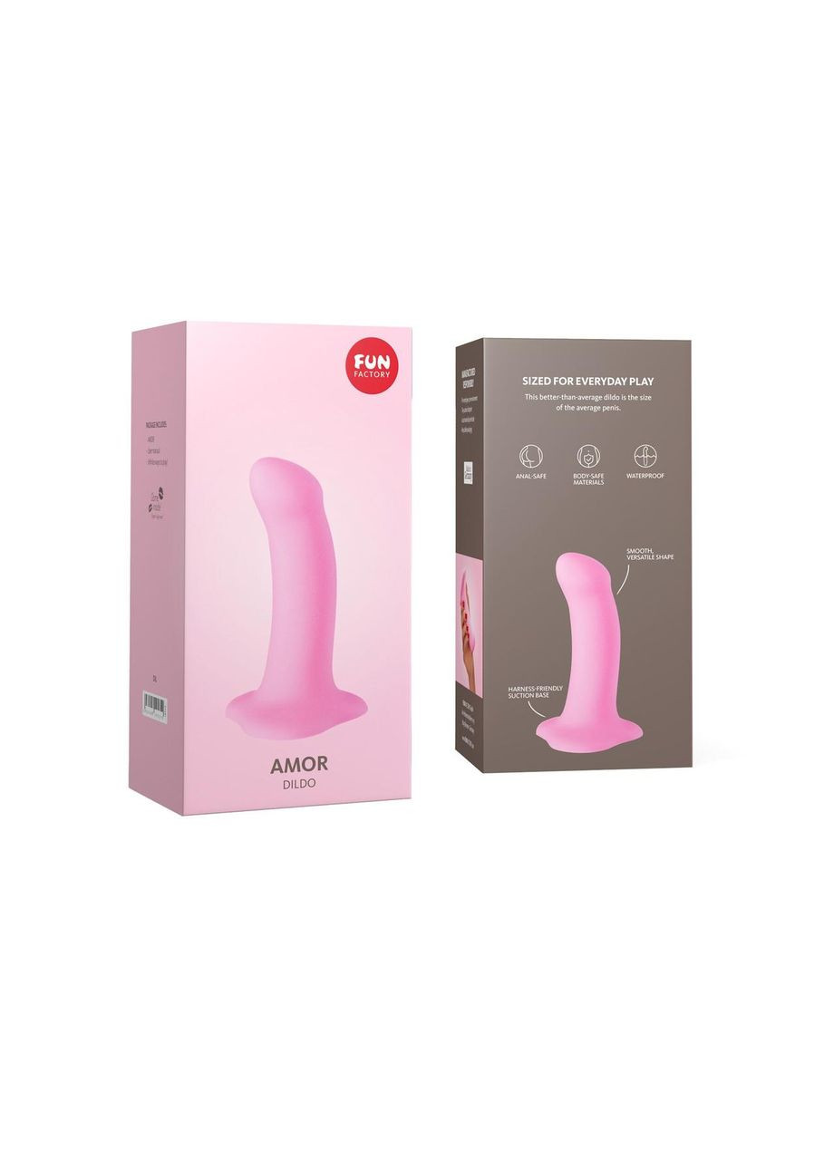 Фалоїмітатор AMOR, рожевий, довжина 14,6 см, діаметр 3,7 см, вигнутий Fun Factory (314808119)