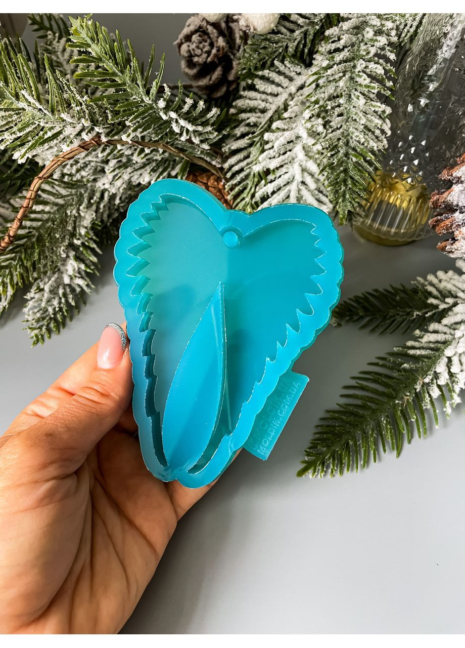 Молд Крила янголів форма для новорічних іграшок на ялинку силіконова форма для епоксидної смоли No Brand (370567005)