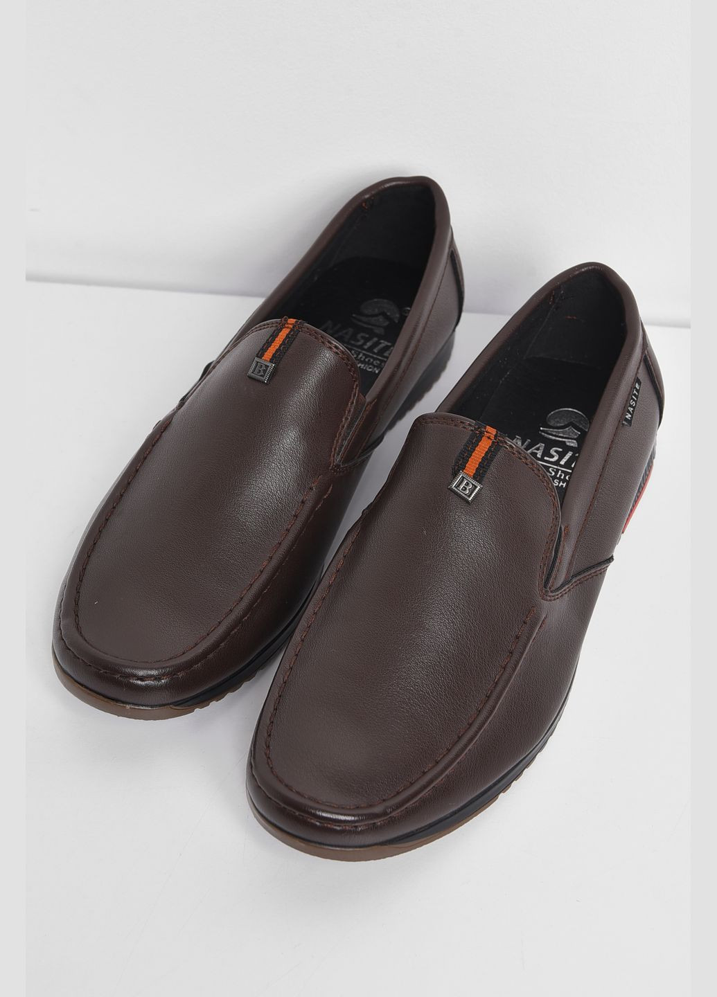 Туфлі чоловічі коричневого кольору Let's Shop (280937999)
