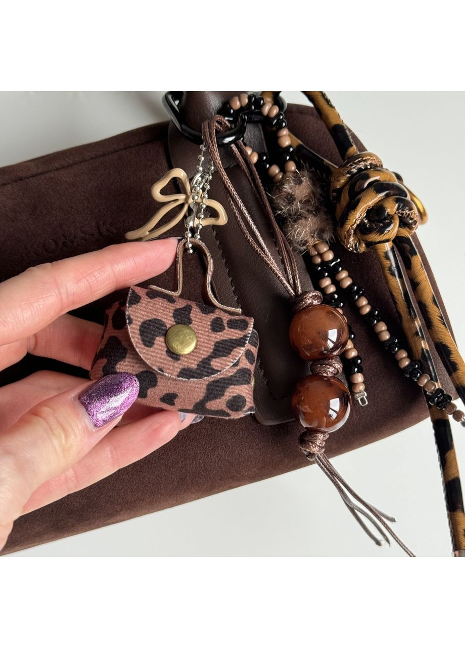 Брелок на сумку леопардовий | Модний аксесуар з підвісами та міні-сумочкою B&S (368827053)