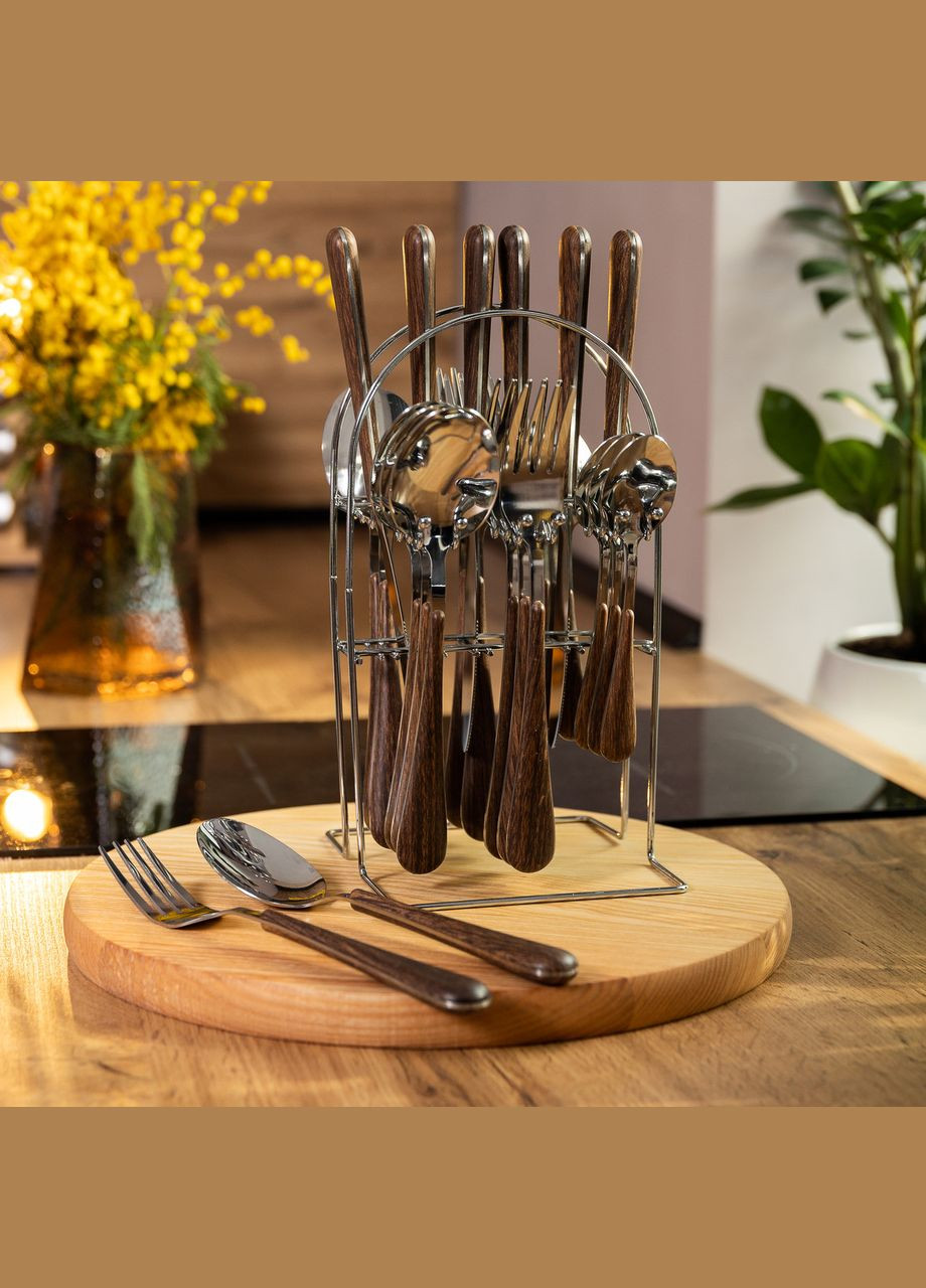 Набор столовых приборов 24 предмета на 6 персон, серебро Yiwu (325686403)