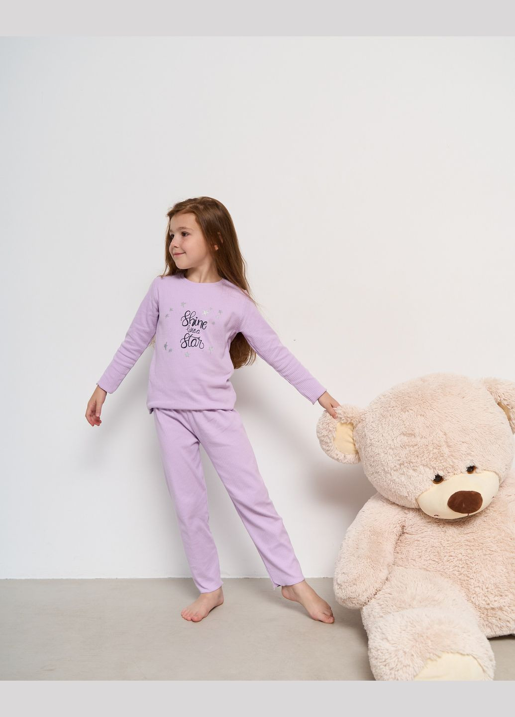 Сиреневая пижама со штанами для девочки Nicoletta