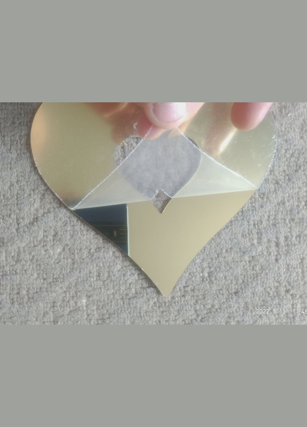 Дзеркальні пластикові золоті наклейки Карти піка бубна чирва хрест набір 8 шт. No Brand (303140268)