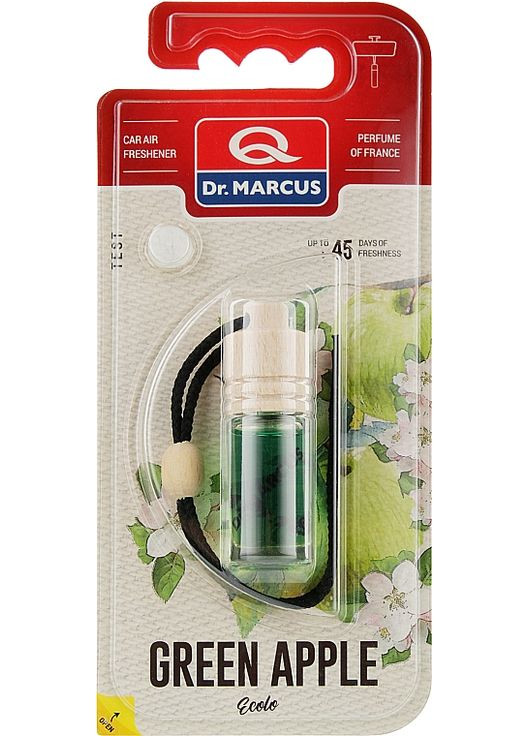 Ароматизатор для авто "Зелене яблуко" Ecolo Green Apple 4.5g (909405-43673) Dr. Marcus (365814242)