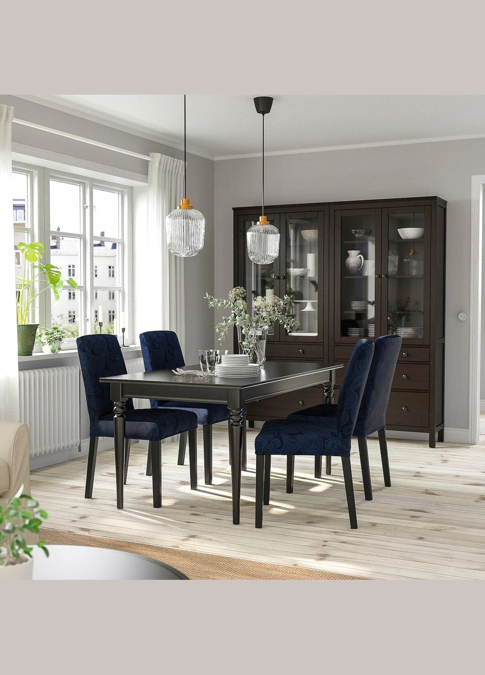 Стіл і 4 стільці ІКЕА INGATORP / BERGMUND 155/215 см (s49428958) IKEA (278406892)