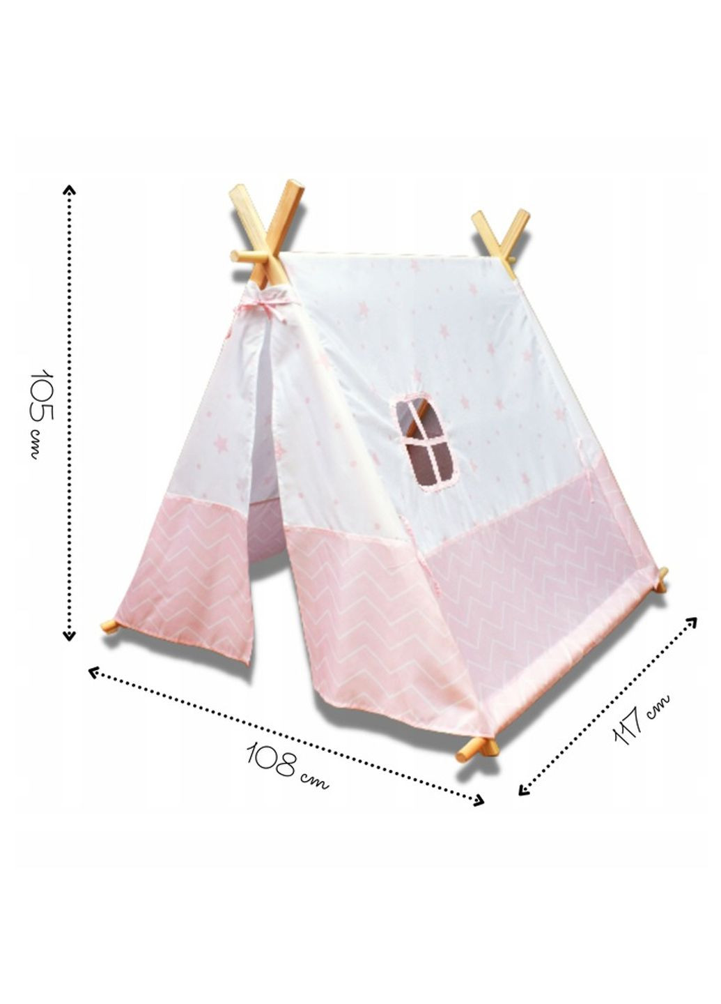 Детская игровая палатка Звездочки 117x105x108 см розовая Lidl (317045264)