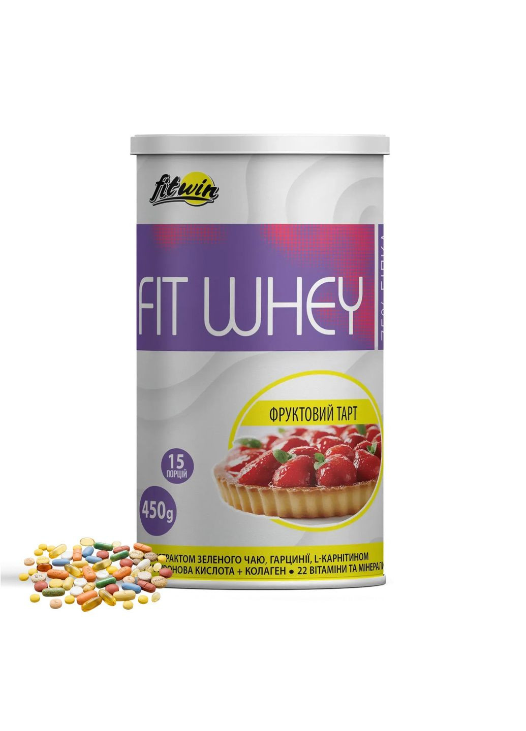 FitWhey 450г Фруктовий Тарт FitWin (393252884)