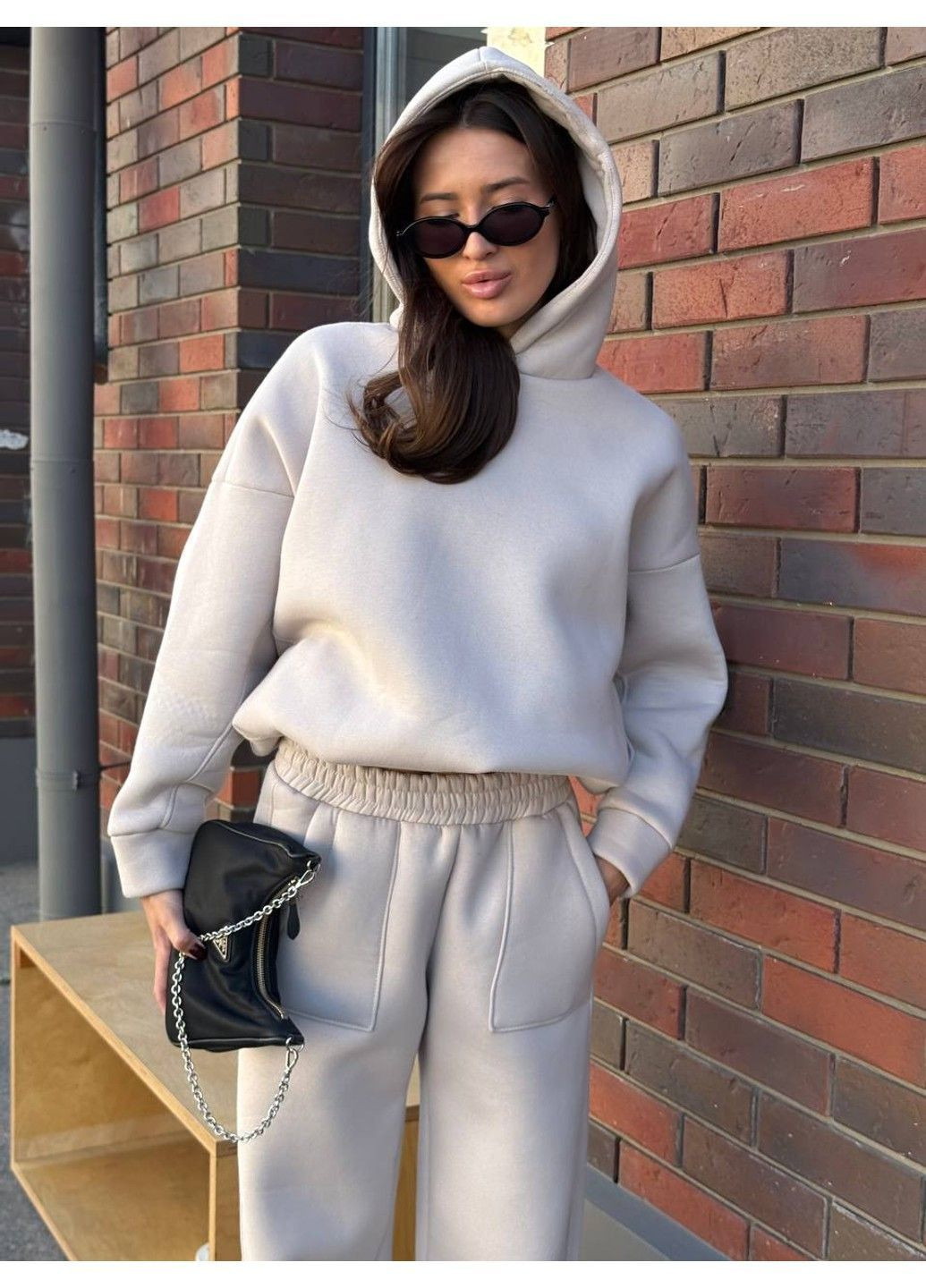 Жіночий костюм трьохнитка «Пеньє» Модель 3028 Сірий No Brand (363188196)