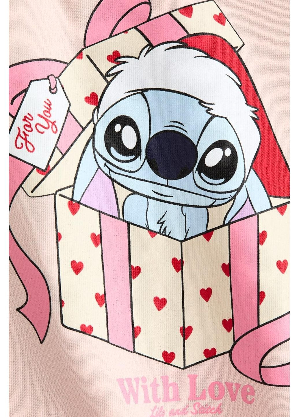 H&M дитячий теплий світшот для дівчинки рожевий (25120906) персонажі рожевий повсякденний тринитка з начосом