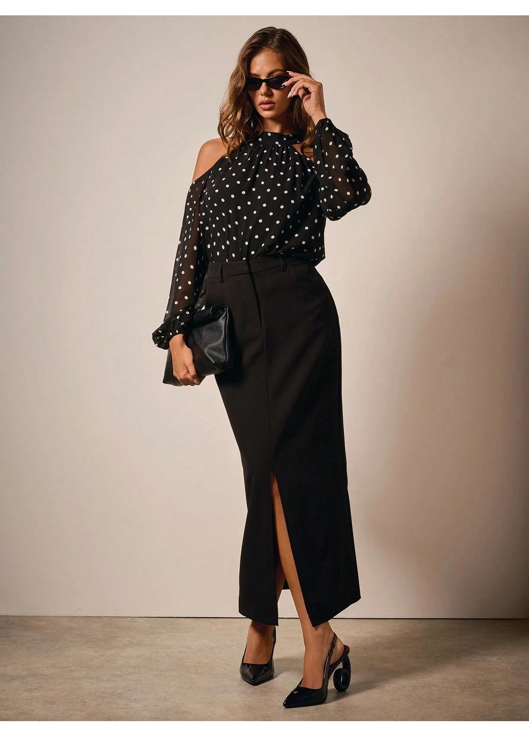 Комбинированная блуза SHEIN