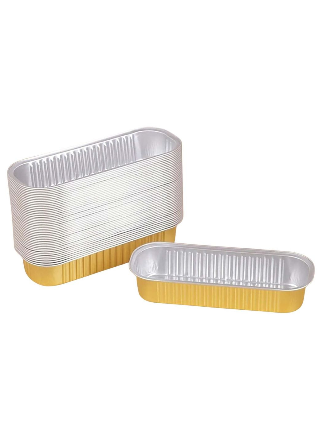 Набор из 10 прямоугольных форм из утолщённой алюминиевой фольги для аэрогриля и выпечки Kitchen Master (339042278)