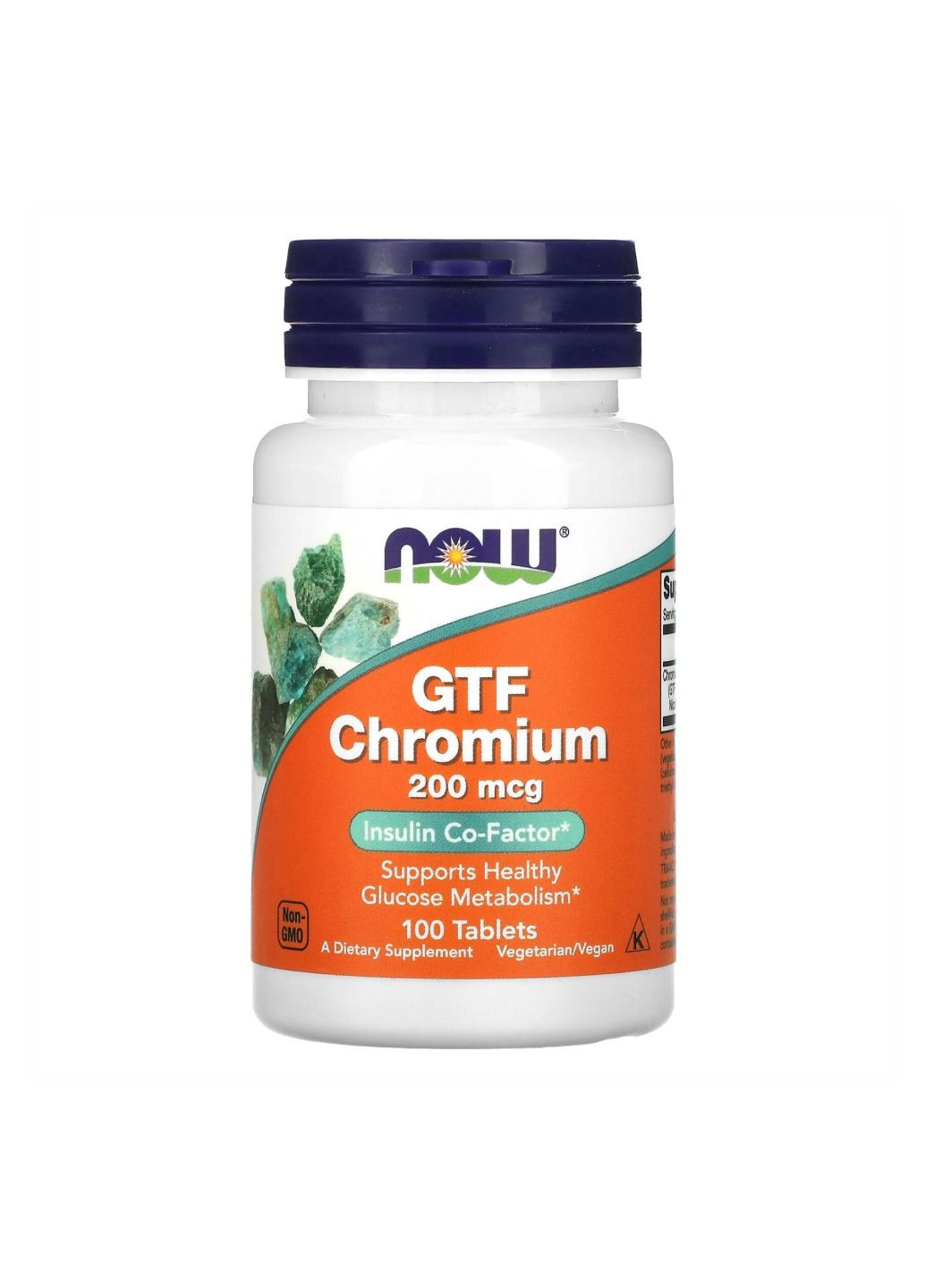 Хром GTF Chromium 200mcg - 100 tabs Now Foods (280917155)