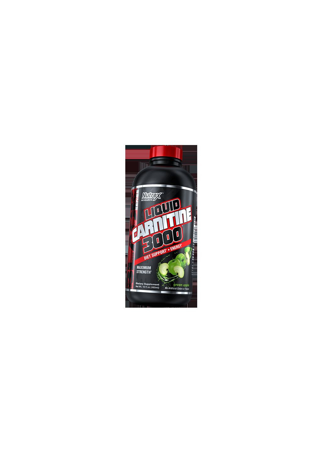 Жидкий Карнитин Концентрат, Liquid Carnitine 3000, 480мл Зеленое яблоко (02152014) Nutrex (293254475)