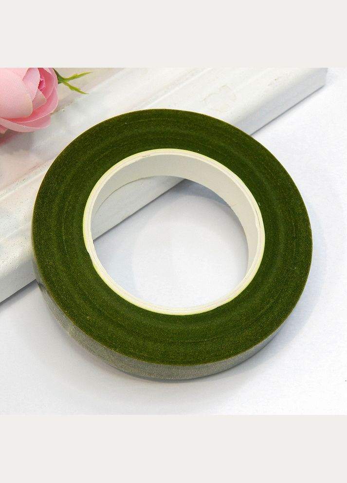 Флористическая тейп-лента, 12 мм, оливковая, 27 м No Brand (340486428)