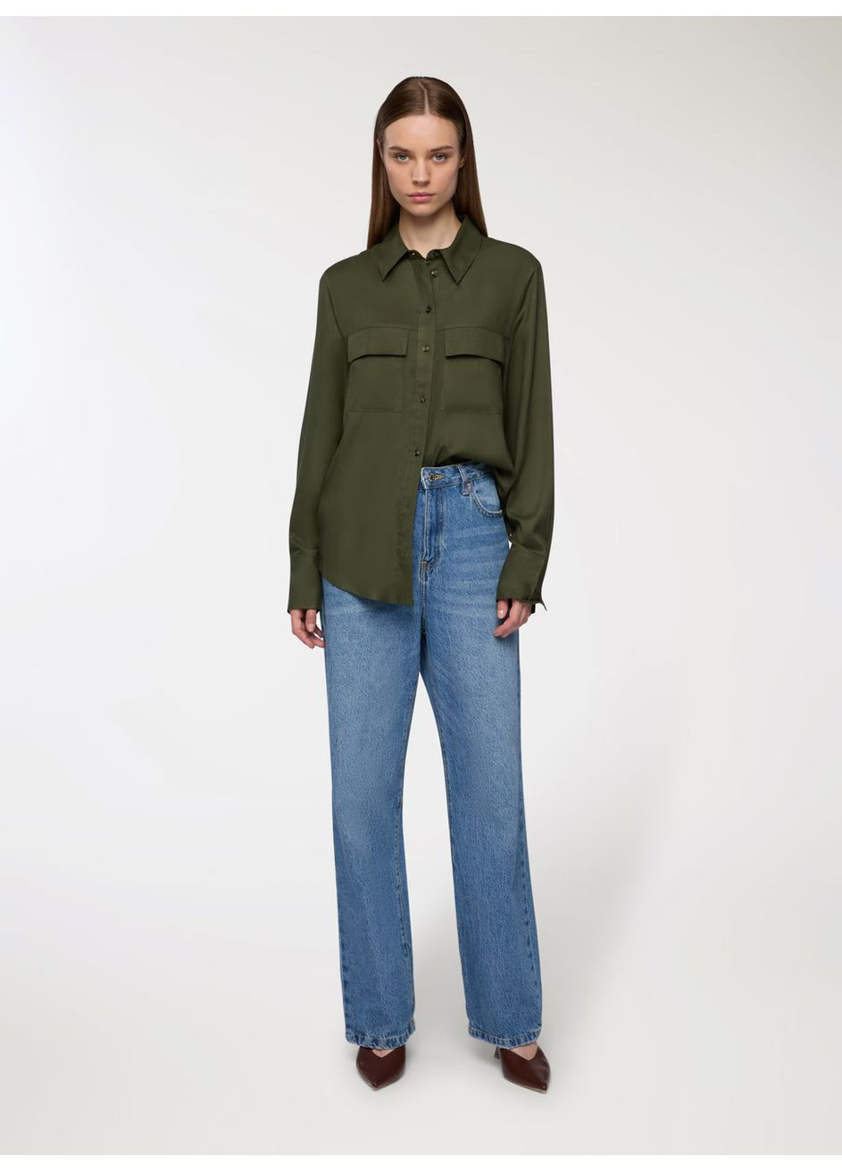 Хаки блузка женщин Terranova