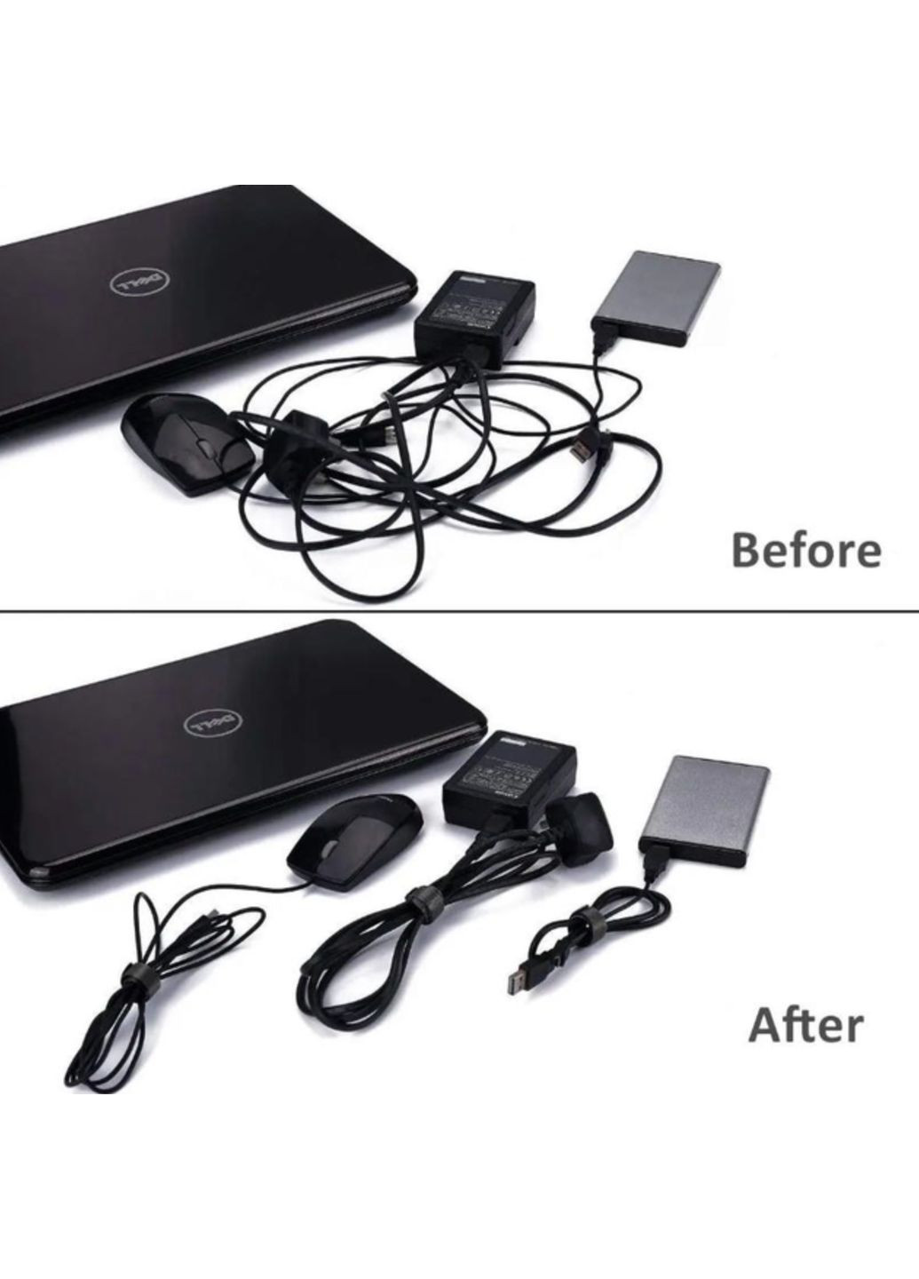 Липучка-фіксатор органайзер для кабелю дроту стяжка хомут стрепи 300 мм / 12 мм 20 шт Neon (340276178)