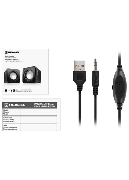 Акустическая система (EL121100021) Real-El S-13 USB Black (366153630)