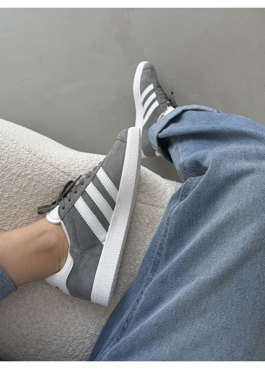 Сірі Осінні кросівки чоловічі adidas gazelle grey адідас газель No Brand