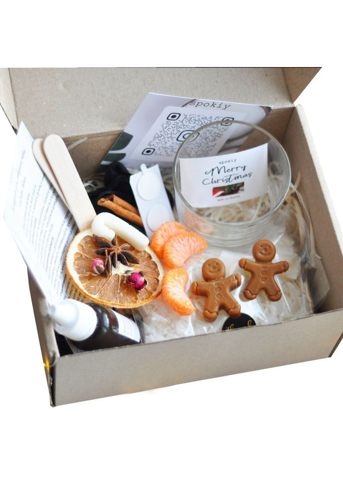 Набір для створення свічки "Merry Christmas" М SP2406 зі скляною ємністю Spokiy (323372823)