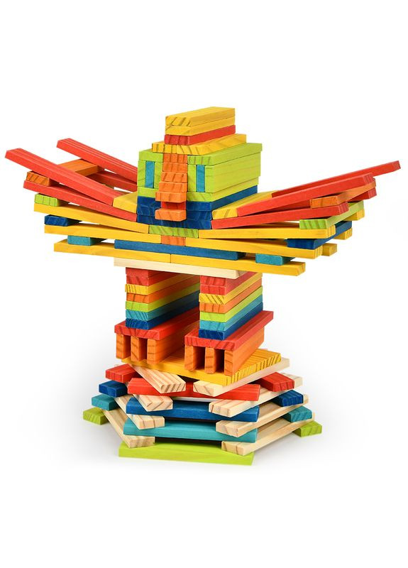 Строительные деревянные блоки CITYBLOCKS Холодные цвета 100 деталей ( MD1116 ) монтесори MiDeer (369175800)