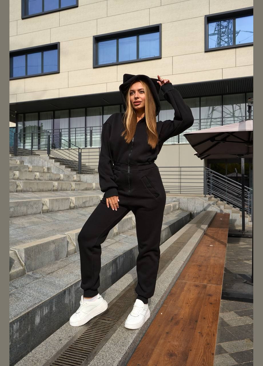 Женский комбинезон с ушками No Brand чёрный