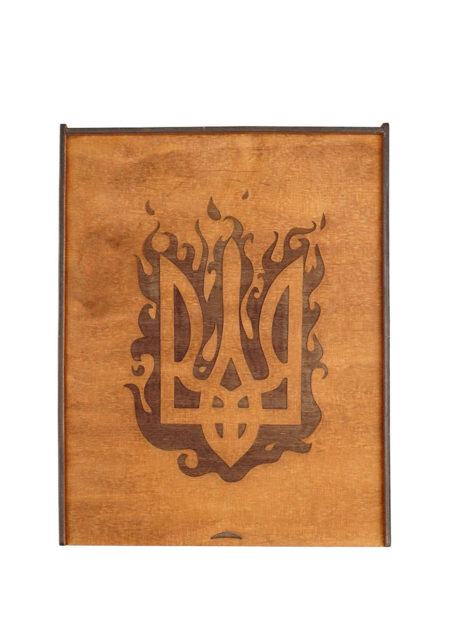 Набір подарун. в коробці з грав."Герб" Тризуб Золото(Граф.350мл+ 2ст.340мл) 4PROFI (314963777)