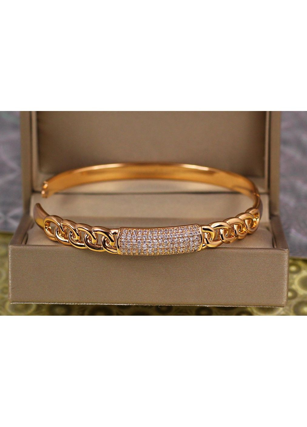 Браслет бенгл Регент 60 мм 8 мм на руку від 17 см до 19 см золотистий love-shopping Xuping Jewelry (356672705)