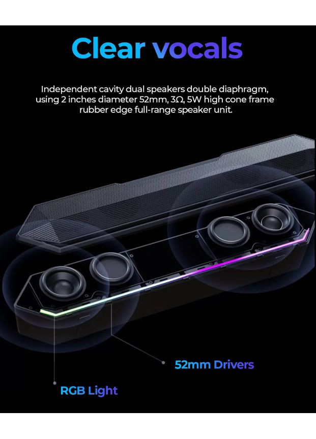 Портативна колонка SK772BT 10W RGB Black Havit (361440409)