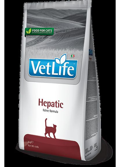 Vet Life (Фарміна Вет Лайф) Cat Hepatic Лікувальний сухий корм для котів і кішок з хронічною печінковою недостатністю 400г Farmina (360544067)