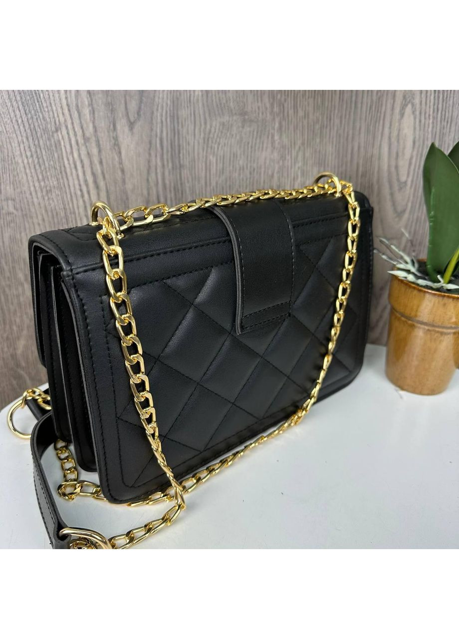 Женская мини сумочка клатч с птичками экокожа черная ProDobro (363221964)