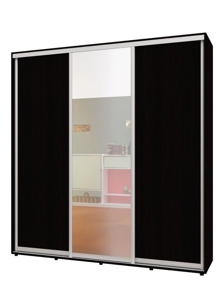 Шкаф-купе трехдверный Алекса 230*70*230 см ШК-04 Венге магия ДСП/Зеркало/ДСП Алекса (394442259)