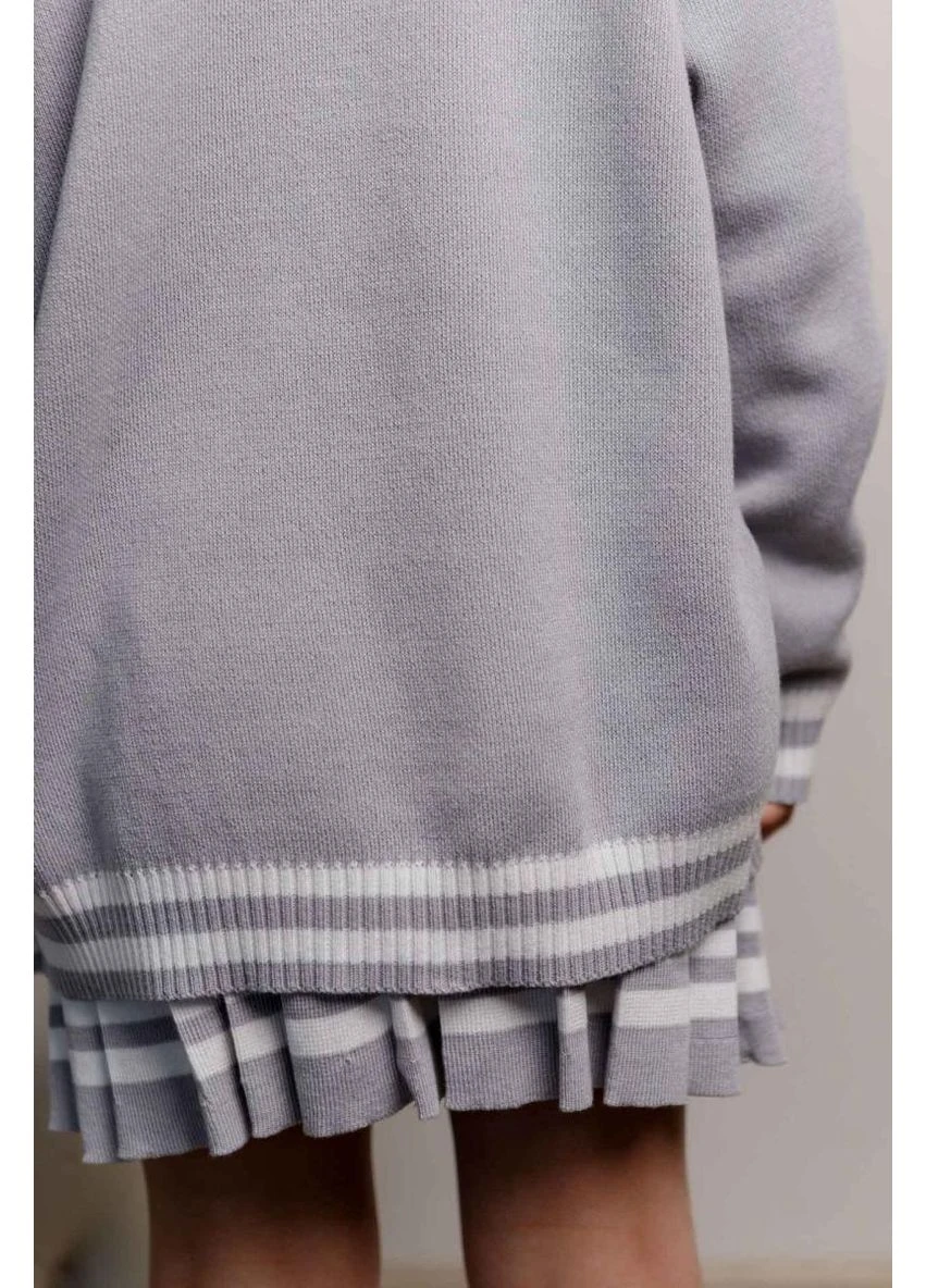 Серый демисезонный кардиган Art Knit