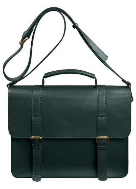 Сумка мужская кожаная портфель в дорогу планшет для документов А4 для телефона Зеленый 34269 BlankNote (331861751)