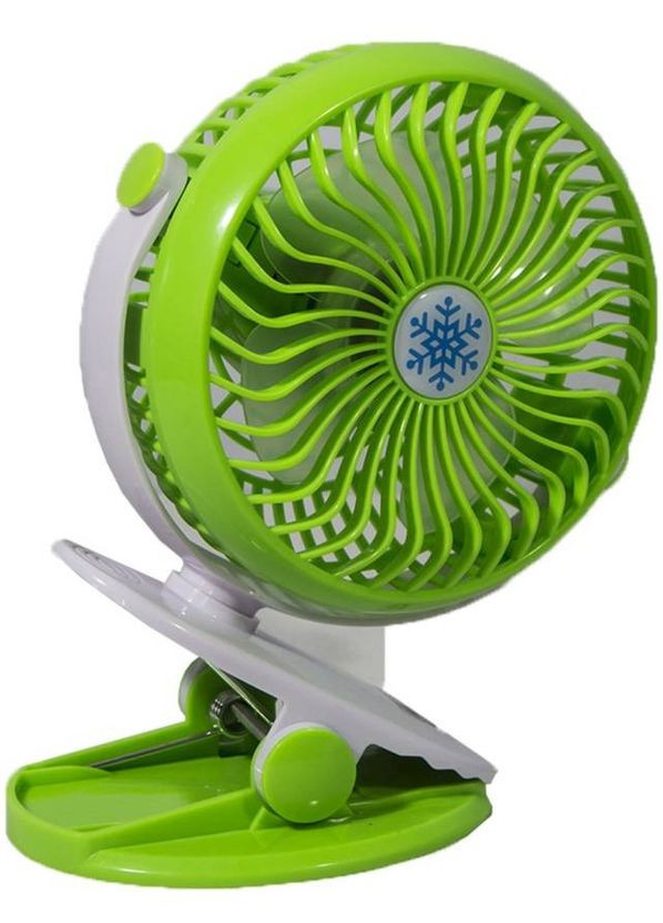 Переносной USB мини-вентилятор ML-F168 с аккумулятором на прищепке, зеленый Mini Fan (315719745)