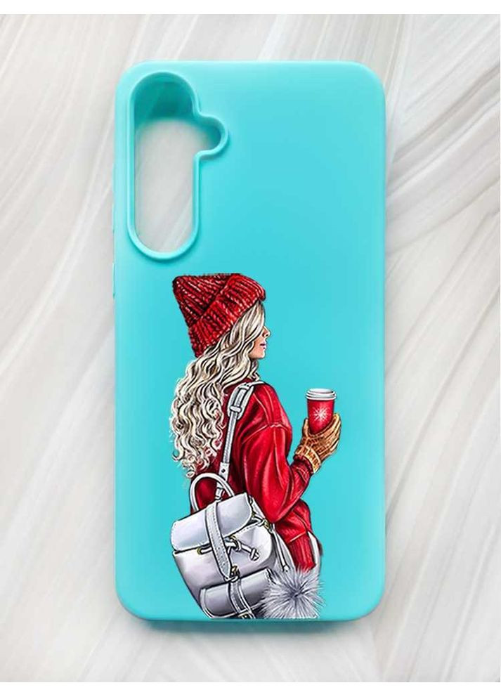 Матовый чехол на Samsung Galaxy A55 (A556) Девушка с рюкзаком (принт 9) Creative (355395000)