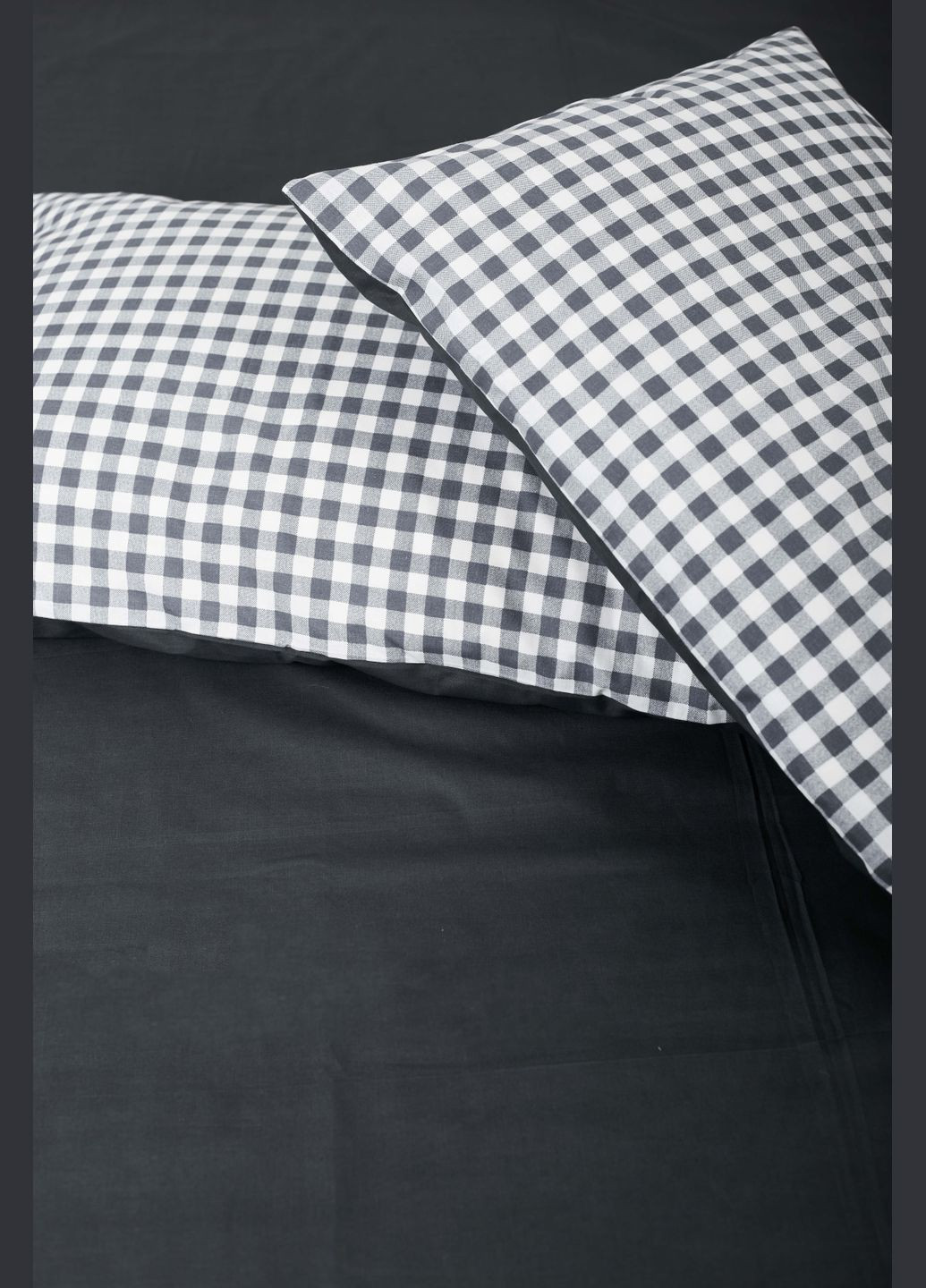 Комплект постельного белья семейный 160х220х2 наволочки 4х70х70 Ranforce Elite (MS-820000034) Moon&Star Gray Square (284416520)