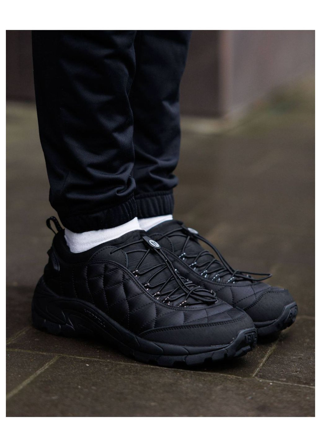 Чорні Зимовий кросівки чоловічі зимові merrell No Brand Ice Cap Moc II Triple Black Silver ND