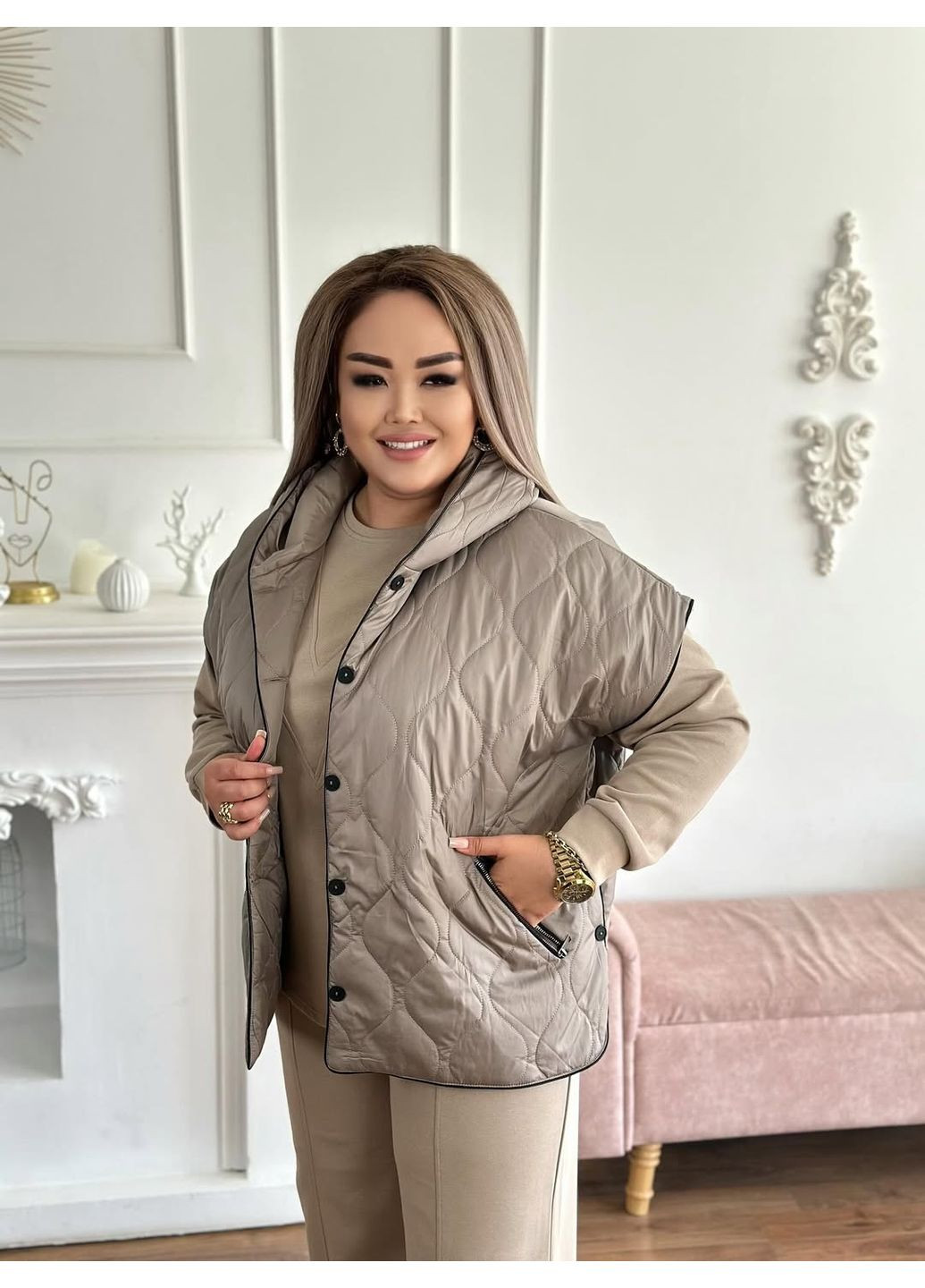 Теплий костюм-трійка з турецької тринітки Пін’є — ЗАМІРИ В ОПИСІ DK/DL Мода без кордонів (368458126)