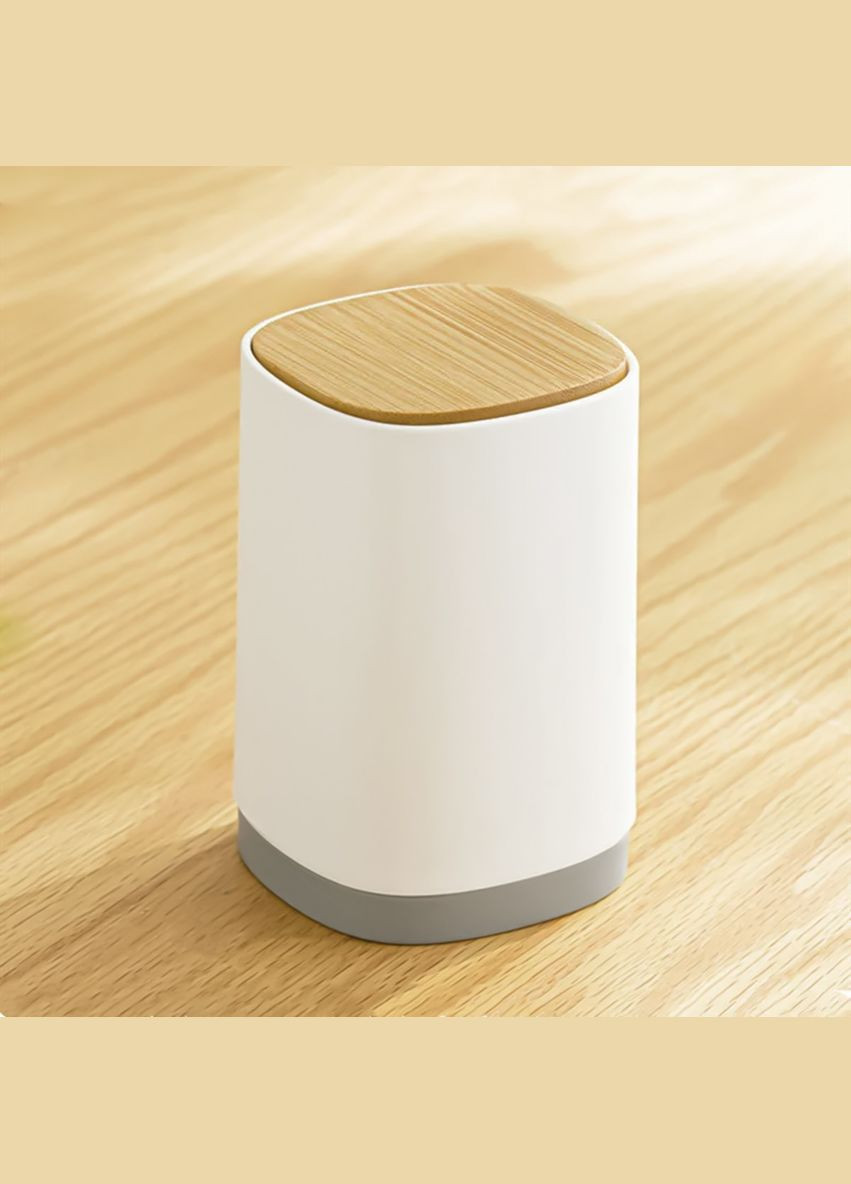 Органайзер для ватних паличок або зубочисток MY HOME Scandinavia 7.1х11 см Білий/дерево (FH-40 WHITE/WOOD) MVM (301002442)