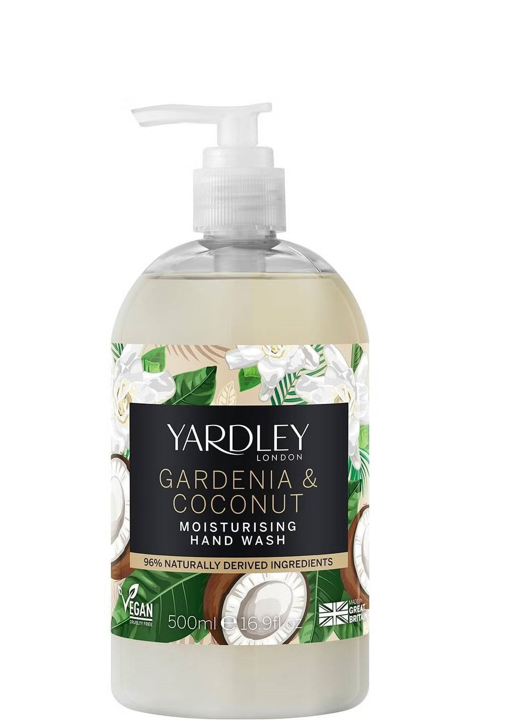 Мыло жидкое Yardley Gardenia & Coconut Milk Botanical Hand Wash для рук 500 мл Yardley London (305056906)